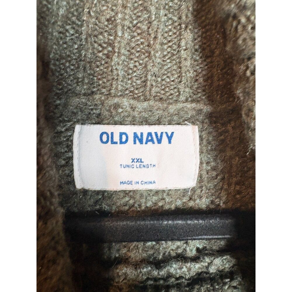 Old Navy Tunic Length green chunky sweater - Picture 4 of 5